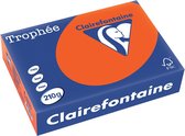 Clairefontaine Trophée Intens, gekleurd papier, A4, 210 g, 250 vel, kardinaalrood 4 stuks