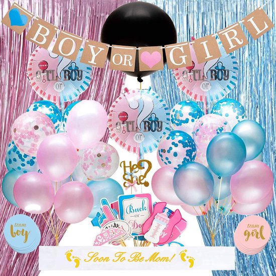 Mega Gender Reveal ballon (zelf samenstellen
