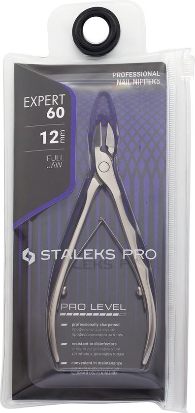 STALEKS PRO Expert Nagelhautzange – 5 Mm Halbe Backe, Aus Edelstahl, Manuell Geschärft