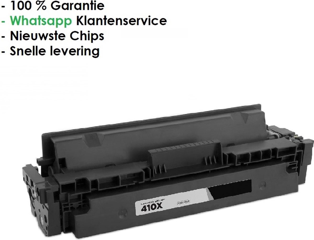 AtotZinkt Huismerk HP BK 410X/CF410X - Alternatieve Toner - Zwart - 6500 Pagina's - Geschikt voor HP Color LaserJet Pro M377dw, M452dn, M452dw, M452nw, Color LaserJet Pro MFP M477fdn, M477fdw, M477fnw