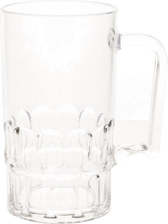 Oktoberfest Onbreekbare bierpul transparant kunststof 30 cl/300 ml - Onbreekbare bierglazen
