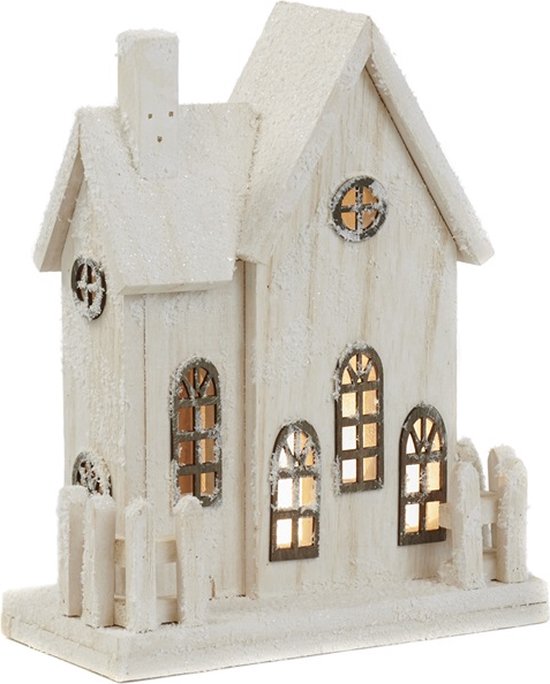 Goodwill Kerst KerkKerk in winter sfeer LED Wit H 28 cm bol