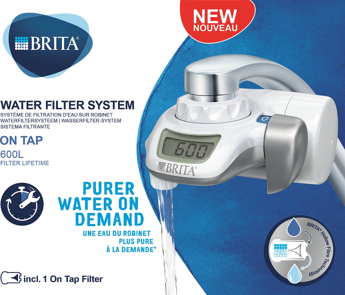 Système de filtration d'eau pour robinet Brita OnTap
