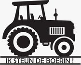 LBM autosticker/tractorsticker - Ik steun de boerin! - Zwart