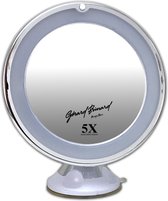 Miroir à ventouse Gérard Brinard - Miroir de maquillage à LED - Grossissement 5X - Orientable à 360° - Diamètre 12CM - Piles