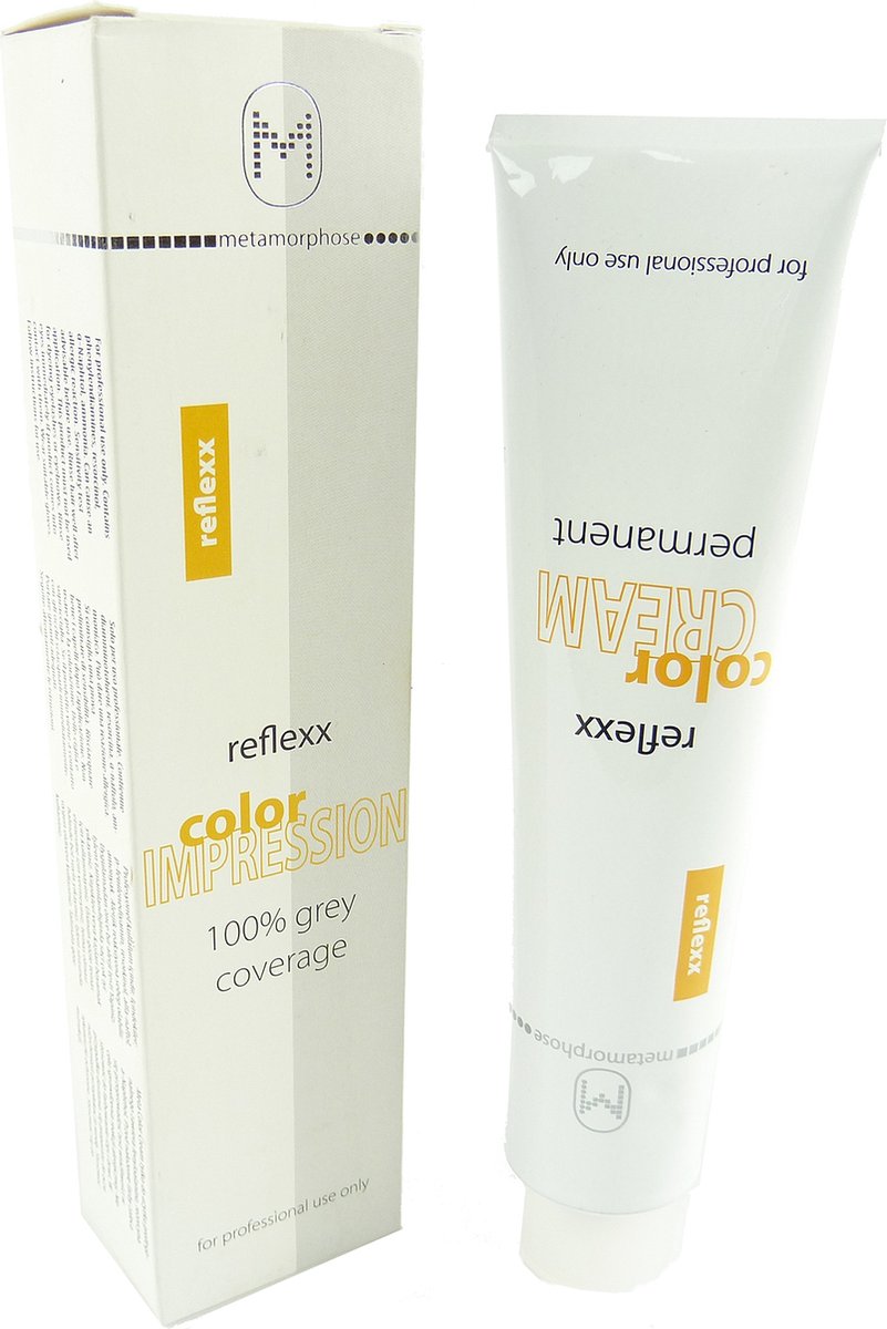 Metamorphose Reflexx Color Cream Permanente Crème Haarkleur Kleuring 120ml - 06.54 Dark Mahogany Copper Blonde / Dunkel Mahogani Kupferblond