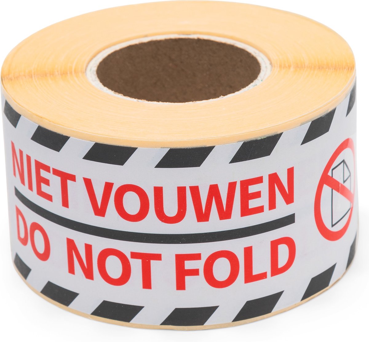 Raadhuis gevaaretiketten - DO NOT FOLD - wit/zwart/rood - 250 stuks - sticker waarschuwing