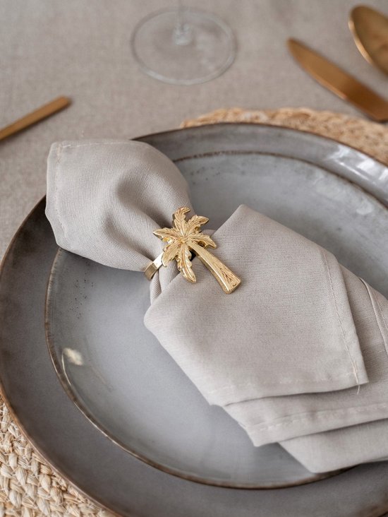 Gouden palmboom servetringen (set)