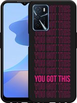 Oppo A54s Hoesje Zwart You Got This - Designed by Cazy