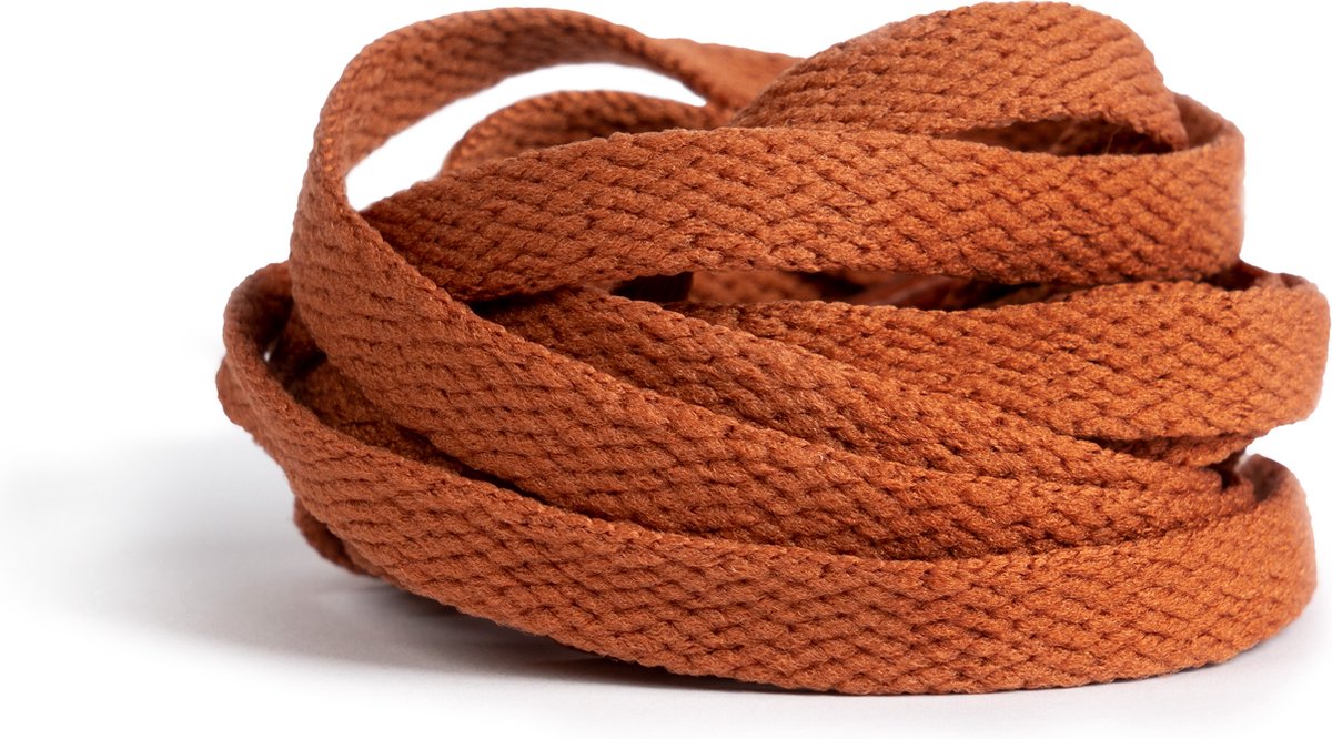 GBG Sneaker Veters 140CM - Hazelnoot Bruin - Hazelnut Brown - Schoenveters - Laces - Platte Veter - o.a. geschikt voor Asics, New Balance, Nike