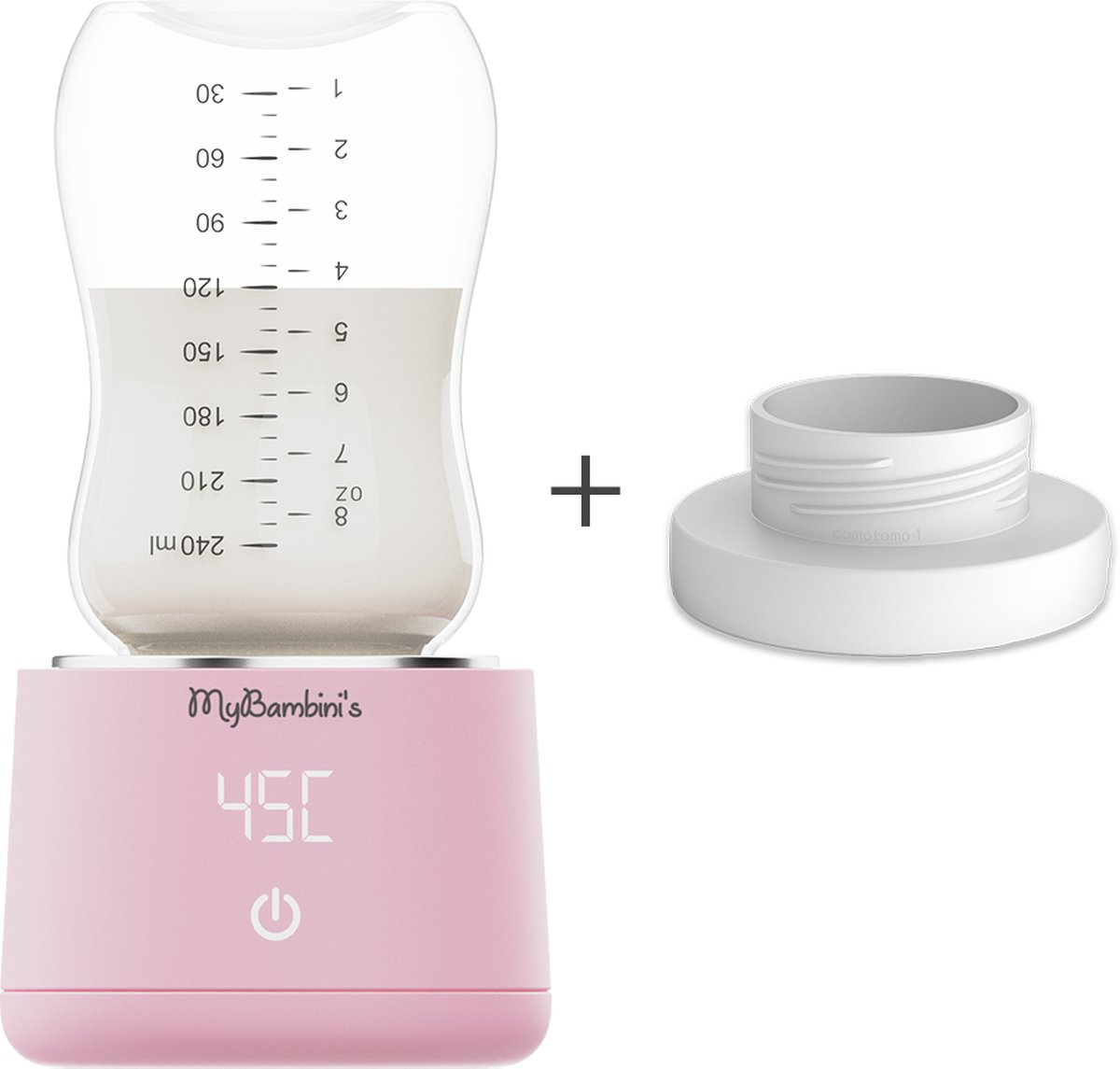 Bol.com MyBambini's Flessenwarmer Pro™ - Draagbare Baby Flessenwarmer voor Onderweg - Roze - Geschikt voor Comotomo, Olababy, Ha... aanbieding