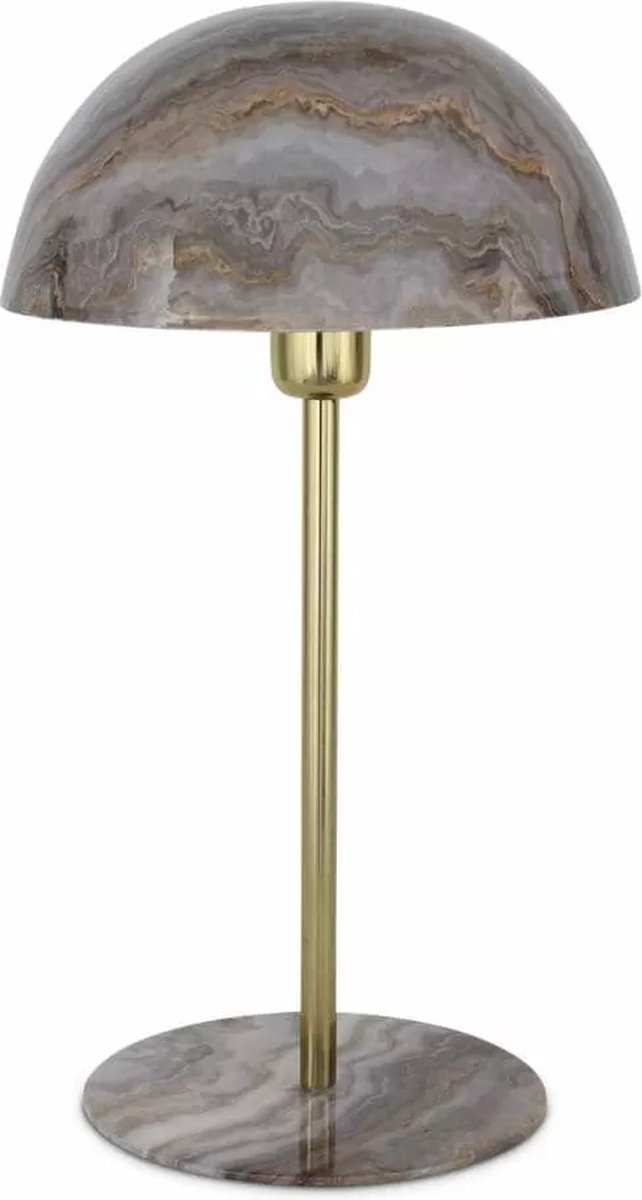 Safaary - Tafellamp Oosters Grijs Marmer Mushroom Ø 26 x 48cm