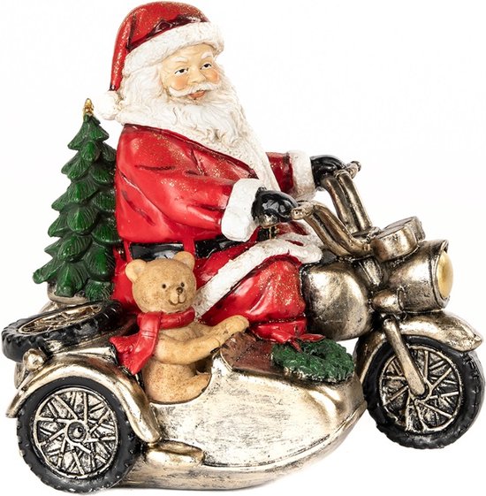 Goodwill Père Noël sur moto de Noël Rouge 19 cm | bol.com