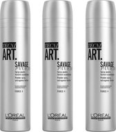 L'Oreal TecniArt - Savage Panache 4 - Spray Poudre - 3x250ml