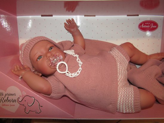 Antonio Juan mon premier bébé reborn grande poupée avec couverture et tétine  52 cm | bol.com