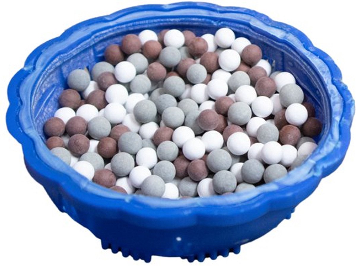 Was set van 2 - witte wasballen - keramische balletjes - wit - wasmachine reiniger