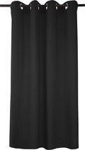 INSPIRE - Dekkend gordijn SUNNY - B.140 x H.280 cm - Gordijnen met oogjes - Katoen - Zwart