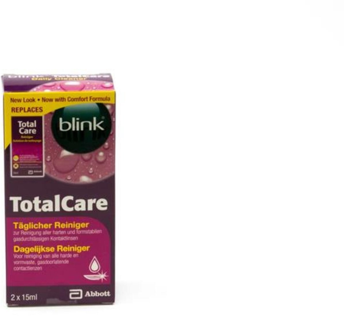 Goedkoopste TotalCare Cleaner - 30 ml - Lenzenvloeistof - 2 flacons van 15ml
