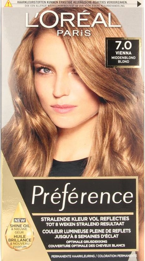 L'Oréal Paris Préférence 7 - Midden Blond - met Color extender |