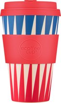 Ecoffee Cup Dale Buggins PLA - Koffiebeker to Go 400 ml - Rood Siliconen