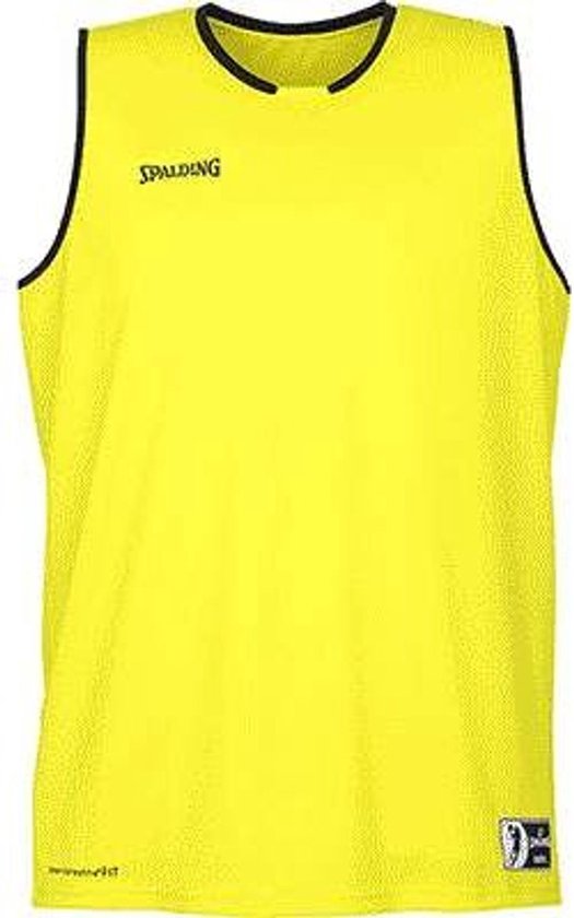 Spalding Move Basketbalshirt Kinderen - Fluogeel / Zwart | Maat: 140