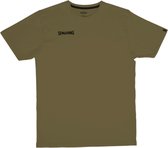 Spalding Essential T-Shirt Kinderen - Khaki | Maat: 152