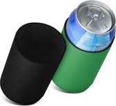 kwmobile 2x 500ml Can blikjeskoeler - Voor bier- en frisdrankblikjes - Koeler voor drankblikjes in zwart / groen -