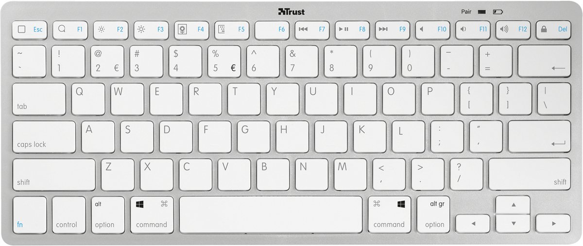 Trust Nado - Draadloos Toetsenbord - Bluetooth - Wit