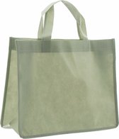 Shopper Bag - 10 stuks - Groen - 32 x 25 x 12cm - Non Woven - Shopper tas