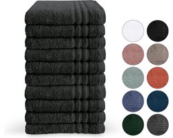 Byrklund handdoeken 50 x 100 - set van 10 - Hotelkwaliteit - Antraciet