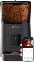 Gamelle automatique Distributeur de nourriture - Mangeoire automatique pour chiens et chats - Distributeur de nourriture - Caméra Full HD - Avec application - Zwart