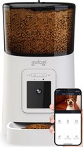 Gologi Automatische voerbak kat - Voerbak - Voerautomaat voor honden & katten - Voerdispenser - Met Full HD camera - Met app - Wit