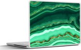 Laptop sticker - 11.6 inch - Goud - Agaat - Luxe - 30x21cm - Laptopstickers - Laptop skin - Cover