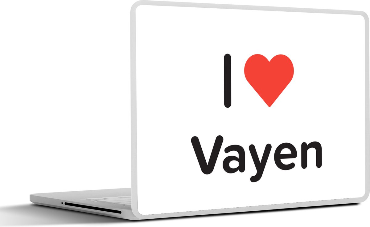 Laptop sticker - 10.1 inch - I love - Vayen - Meisje - 25x18cm - Laptopstickers - Laptop skin - Cover