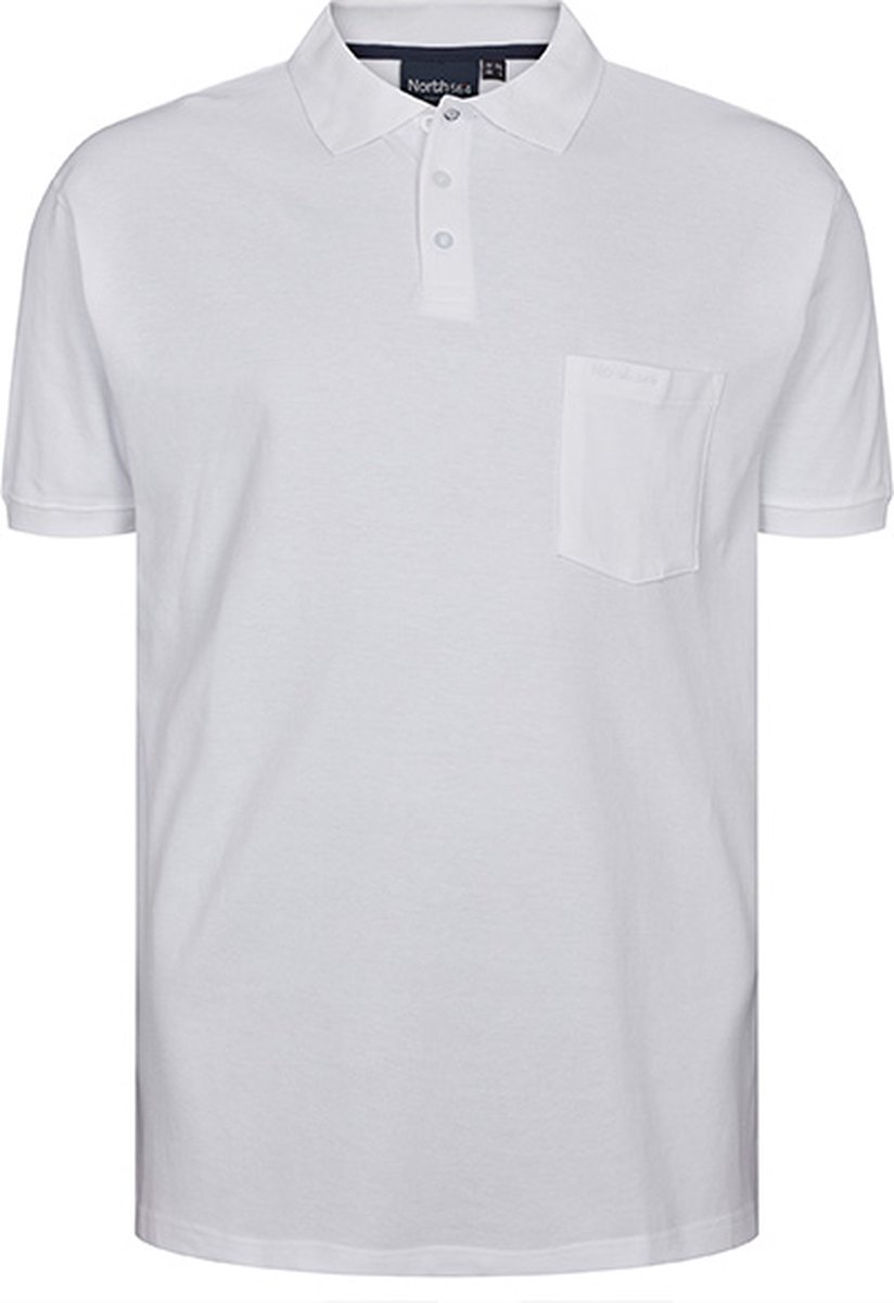 North 56°4 Polo's | Wit | 8XL | 2-Pack | 3 Knopen