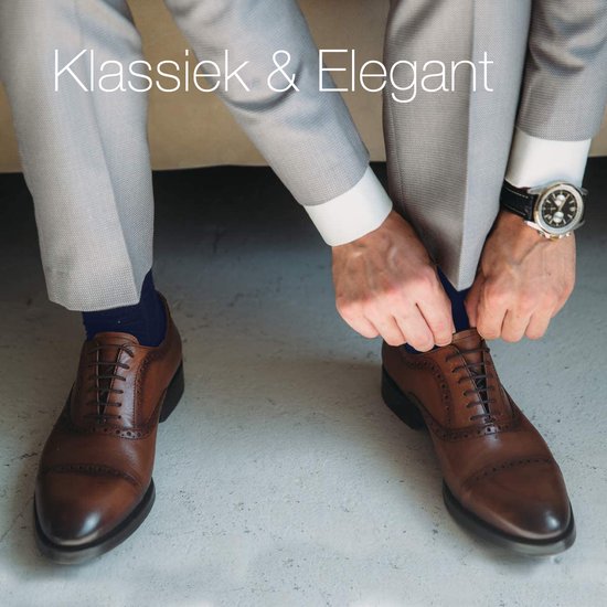 Jacob & Roy's 6 paires de Chaussettes bleues - Homme & Femme - Marine - Taille 43-46 - Sans couture