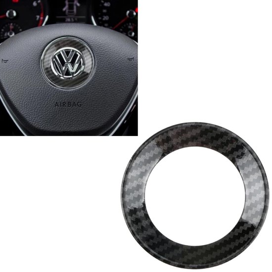 Motiveren Geplooid spreker Stuurwiel Ring Zelfklevend - Carbon Look - Geschikt Voor oa. Volkswagen  Golf 4 / Golf... | bol.com