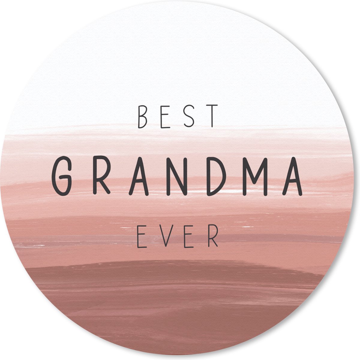 Muismat rond 20x20 cm - Mousepad Oma - Spreuken - Best grandma ever - Quotes - Ronde muismatten