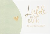 Depesche - Wenskaart "Gewoon Mooi" met de tekst "Liefde in je buik - Je wordt moeder!" - mot. 042