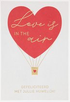 Depesche - Wenskaart "Gewoon Mooi" met de tekst "Love is in the air - Gefeliciteerd met ..." - mot. 031
