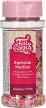FunCakes Sprinkles Taartdecoratie - Sprinkle Medley - Glamour Roze - 65g