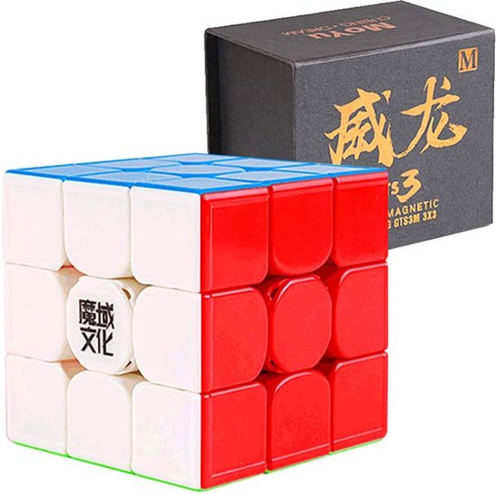Thumbnail van een extra afbeelding van het spel GTS3M | Professionele Rubiks Cube | Magnetische Kubus | Speed Cube | Met Accessoires En Gereedschap | Giftbox | Sticker - Vrij  | 3X3X3 | Blauw Basis