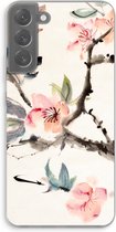 Case Company® - Hoesje geschikt voor Samsung Galaxy S22 Plus hoesje - Japanse bloemen - Soft Cover Telefoonhoesje - Bescherming aan alle Kanten en Schermrand
