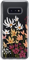 Case Company® - Samsung Galaxy S10e hoesje - Painted wildflowers - Soft Cover Telefoonhoesje - Bescherming aan alle Kanten en Schermrand