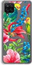 Case Company® - Hoesje geschikt voor Samsung Galaxy A12 hoesje - Papegaaien - Soft Cover Telefoonhoesje - Bescherming aan alle Kanten en Schermrand