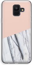 Case Company® - Hoesje geschikt voor Samsung Galaxy A6 (2018) hoesje - A touch of peach - Soft Cover Telefoonhoesje - Bescherming aan alle Kanten en Schermrand