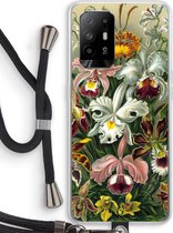 Case Company® - Hoesje met koord geschikt voor Oppo A94 5G hoesje met Koord - Haeckel Orchidae - Telefoonhoesje met Zwart Koord - Bescherming aan alle Kanten en Over de Schermrand