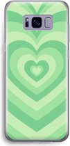 Case Company® - Hoesje geschikt voor Samsung Galaxy S8 hoesje - Hart Groen - Soft Cover Telefoonhoesje - Bescherming aan alle Kanten en Schermrand