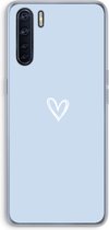 Case Company® - Hoesje geschikt voor Oppo A91 hoesje - Klein Hart Blauw - Soft Cover Telefoonhoesje - Bescherming aan alle Kanten en Schermrand