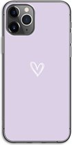 Case Company® - Hoesje geschikt voor iPhone 11 Pro hoesje - Klein hartje paars - Soft Cover Telefoonhoesje - Bescherming aan alle Kanten en Schermrand